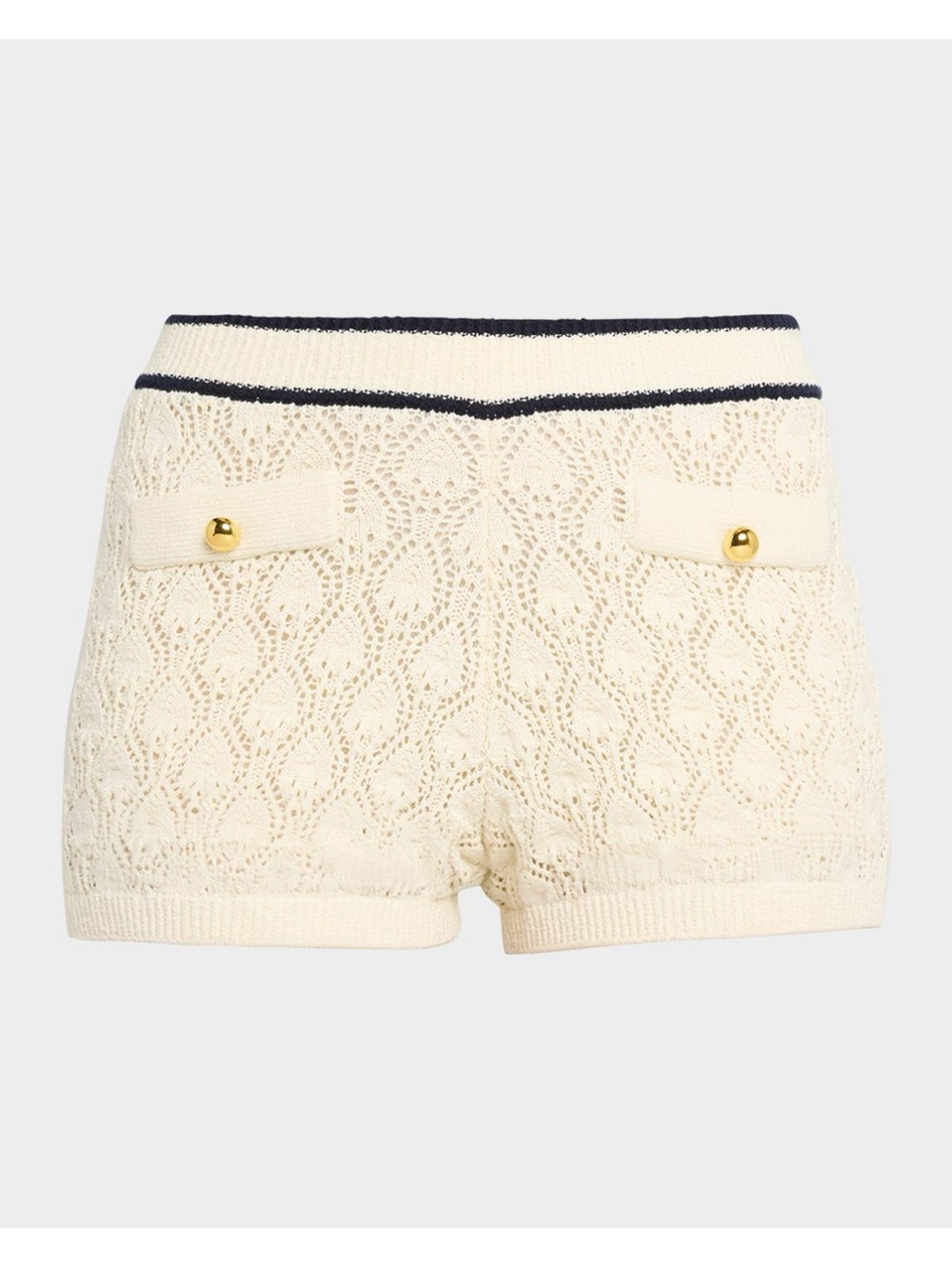 Frame The Rookie Short with Navy Trim and Gold -Buttons